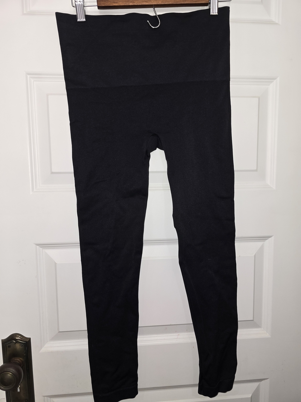 Spanx "Look At Me Now" Seamless High-Waisted Leggings - Black - Size Large
